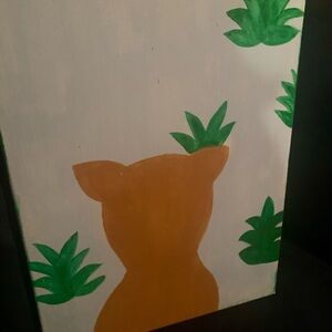 Abstract Animal and Foliage Canvas Art